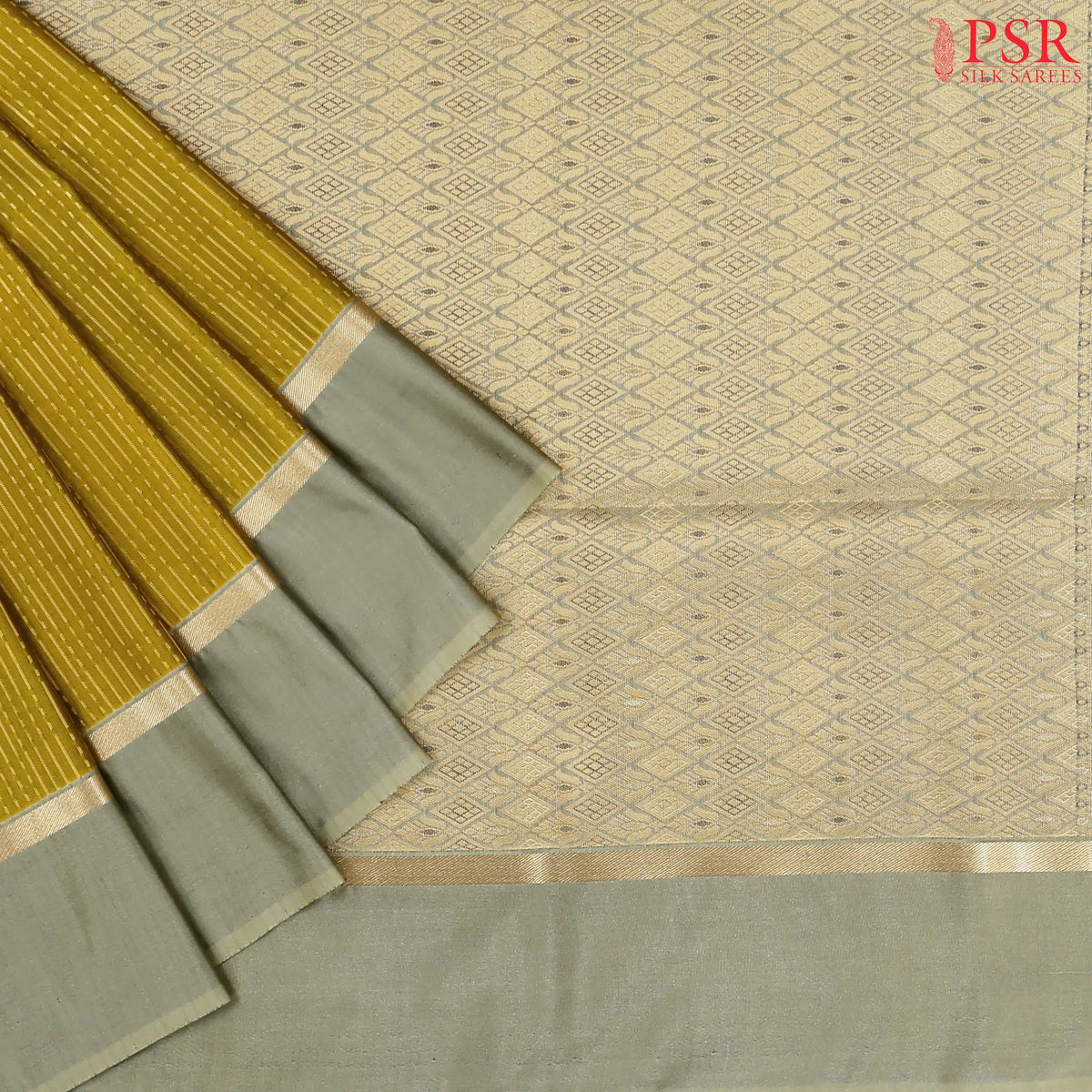 Warm Olive Soft Art Silk Saree
