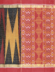 Black Patola Silk Cotton Saree