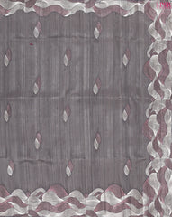 Fossil Grey Kosa Embroidery Saree