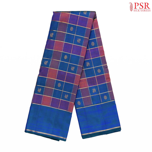 French Blue Kanchipuram Silk Saree