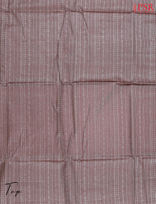 Brown Tassar Dress Material