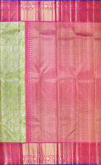 Chartreuse Green Bridal Kanjivaram Silk Saree