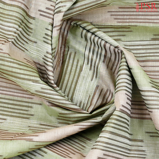 Light Green & Beige Kovai Cotton Saree