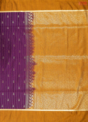 Dark Purple Jute Art Silk Saree