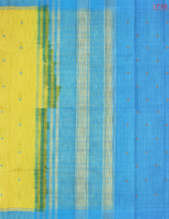 Olive Yellow Kanchi Cotton Saree