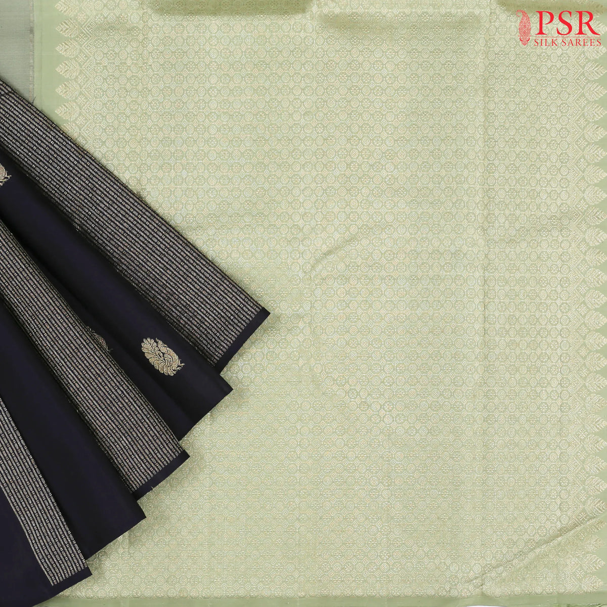 Black Kanchipuram Silk Saree