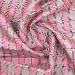 Pink & Grey Kanchipuram Silk Saree