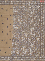 Tortilla Brown Bengal Cotton Saree