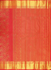 Red Kanchipuram Jacquard Silk Saree