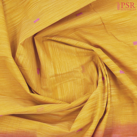 Yellow Kanchi Cotton Saree