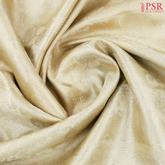 Classic Beige Kanchipuram Jacquard Silk Saree