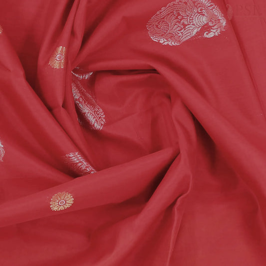 Red Silk Cotton Saree