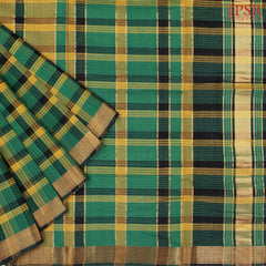 Jungle Green Mangalagiri Cotton Saree