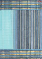 Powder Blue Kanchipuram Silk Saree