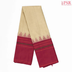 Chiku Beige Kanchipuram Silk Saree