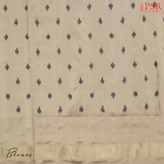 Black Pochampally Ikat Silk Saree