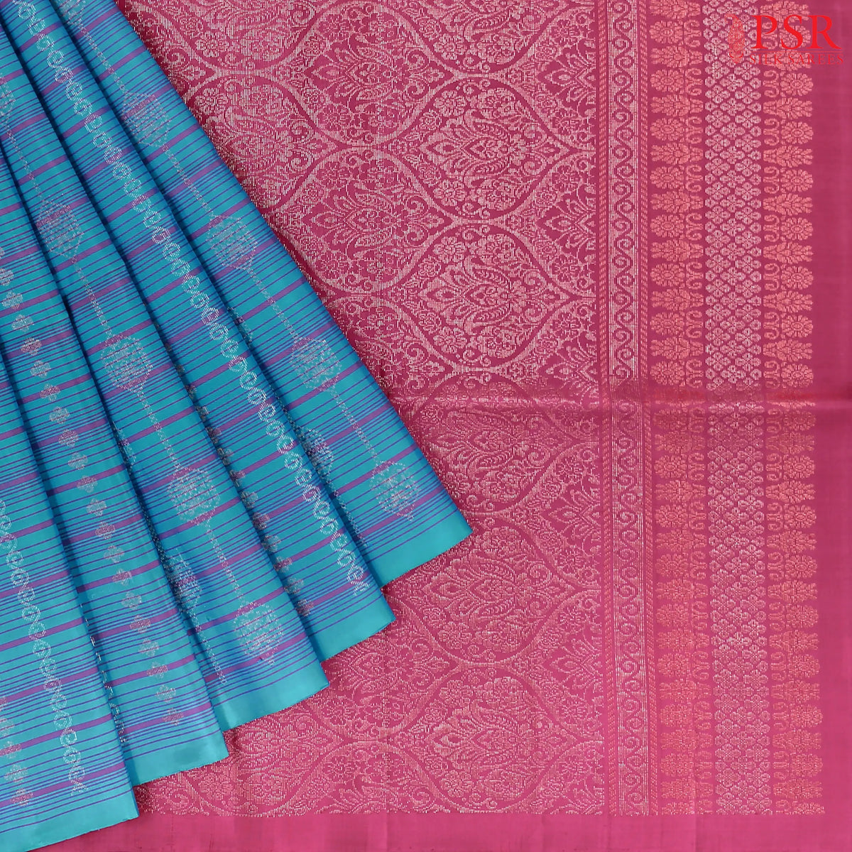 Robin Egg Blue Soft Silk Saree
