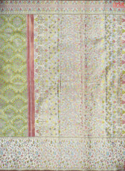 Citrus Green Kanchipuram Jacquard Tissue Silk Saree