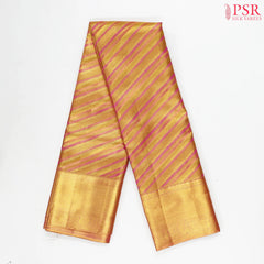 Gold & Pink Kanchipuram Jacquard Tissue Silk Saree