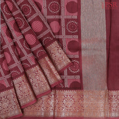 Maroon Chanderi Silk Cotton Saree