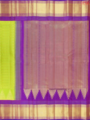 Bright Green Kanchipuram Silk Saree