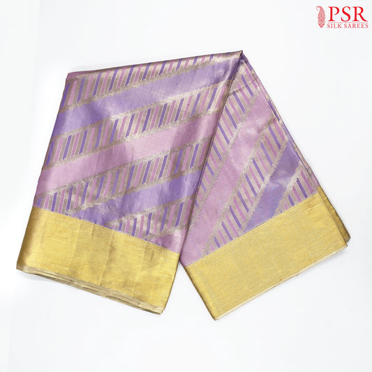 Lavender Kanchipuram Jacquard Tissue Silk Saree
