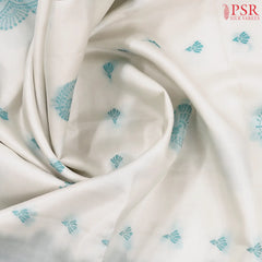 Dove White Soft Silk Saree