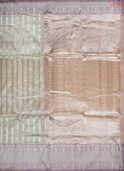 Fossil Grey Banaras Katan Silk Saree