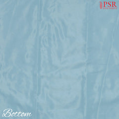 Light Blue Semi Tassar Dress Material