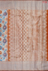 Golden Beige Kanchipuram Jacquard Tissue Silk Saree