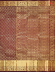 Dark Maroon Kanchipuram Silk Saree
