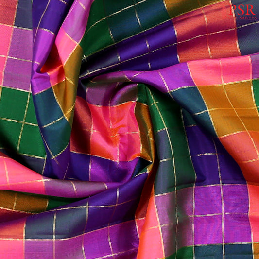 Multicolor Kanchipuram Silk Saree