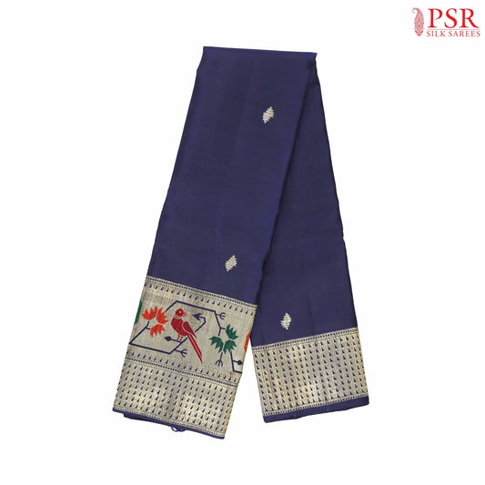 Navy Blue Kanchipuram Silk Saree
