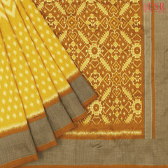 Yellow Ikkat Tussar Saree