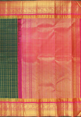 Dark Green Kanchipuram Silk Saree