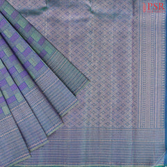 Peacock Teal Kanchipuram Jacquard Silk Saree