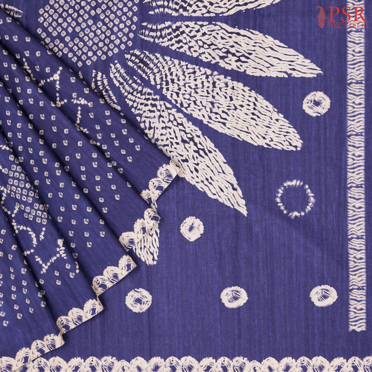 Indigo Semi Tussar Saree