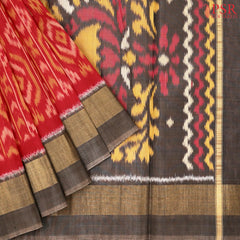 Red Patola Silk Cotton Saree