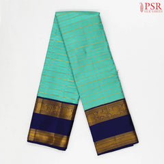 Turquoise Blue Kanchipuram Silk Saree