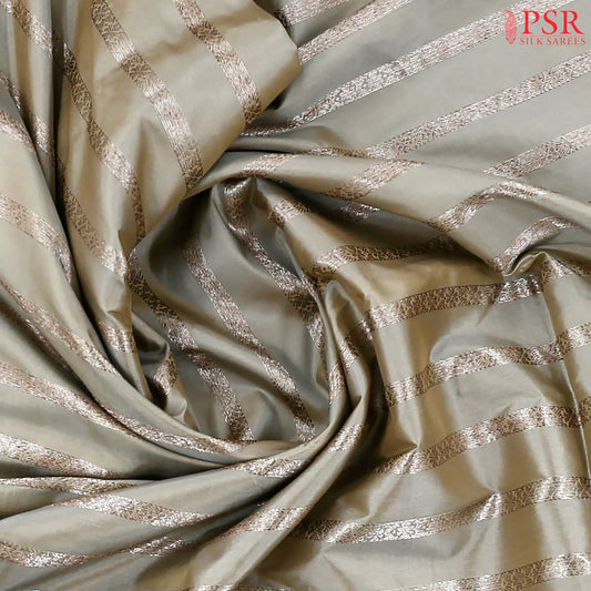 Fossil Grey Banaras Katan Silk Saree