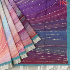 Multicolor Munga Silk Saree