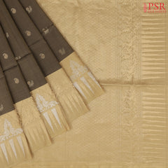 Cedar Brown Soft Silk Saree