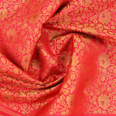 Red Kanchipuram Jacquard Silk Saree