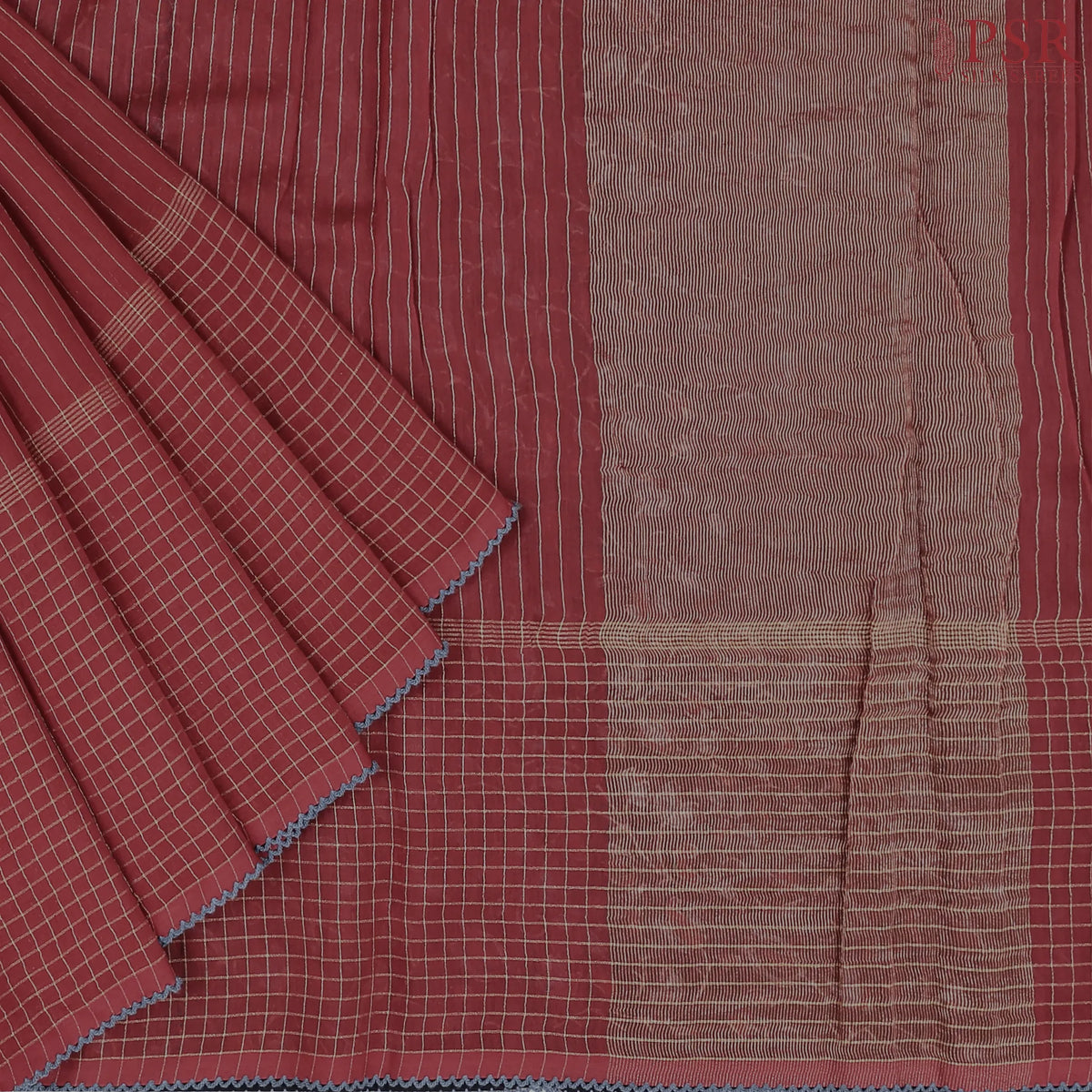 Maroon Silk Cotton Saree
