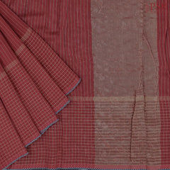 Maroon Silk Cotton Saree