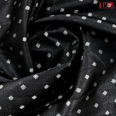 Black Kanchipuram Tissue Silk Saree