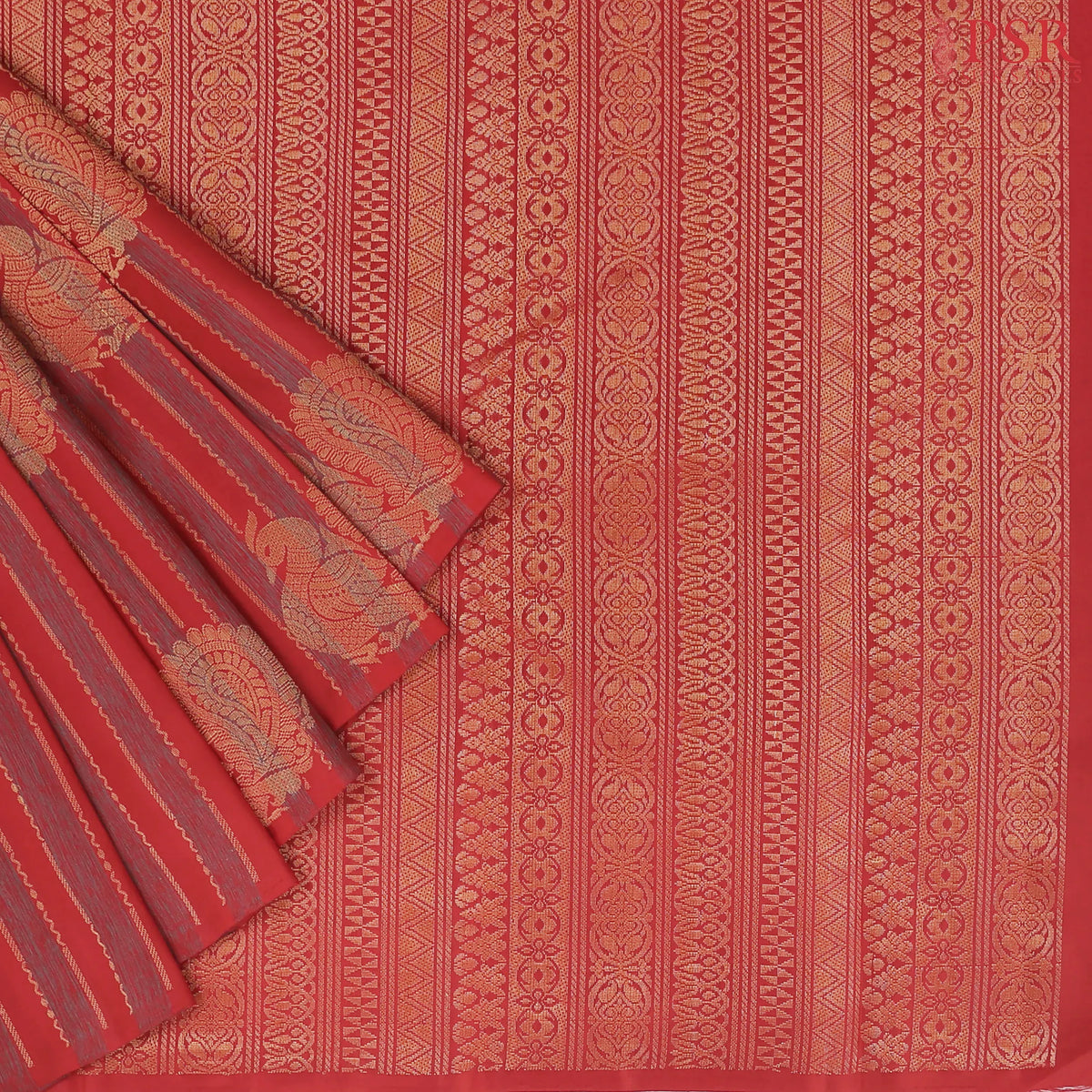 Barn Red Soft Silk Saree
