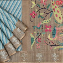 Shades Of Blue Semi Tussar Saree