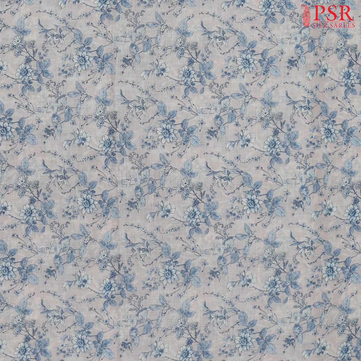 Pale Pink Linen Print Running Material