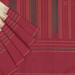 Chiku Beige Kanchipuram Silk Saree